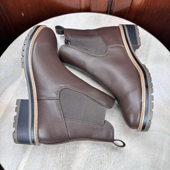 Kensie Womens Khai Chelsea Boots Size 8.5 Brown Slip On Ankle Boots New - Picture 10 of 14